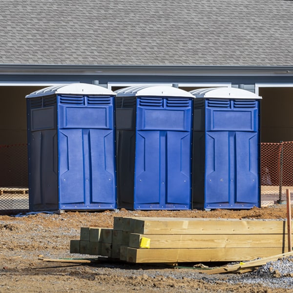 how can i report damages or issues with the portable toilets during my rental period in Dexter